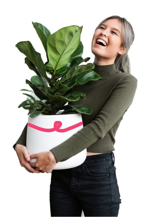girl with plant